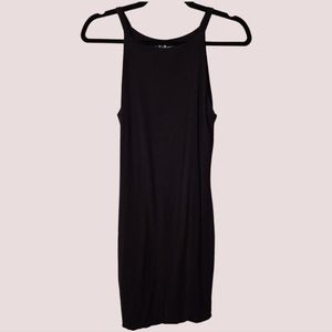 Black lined halter style dress